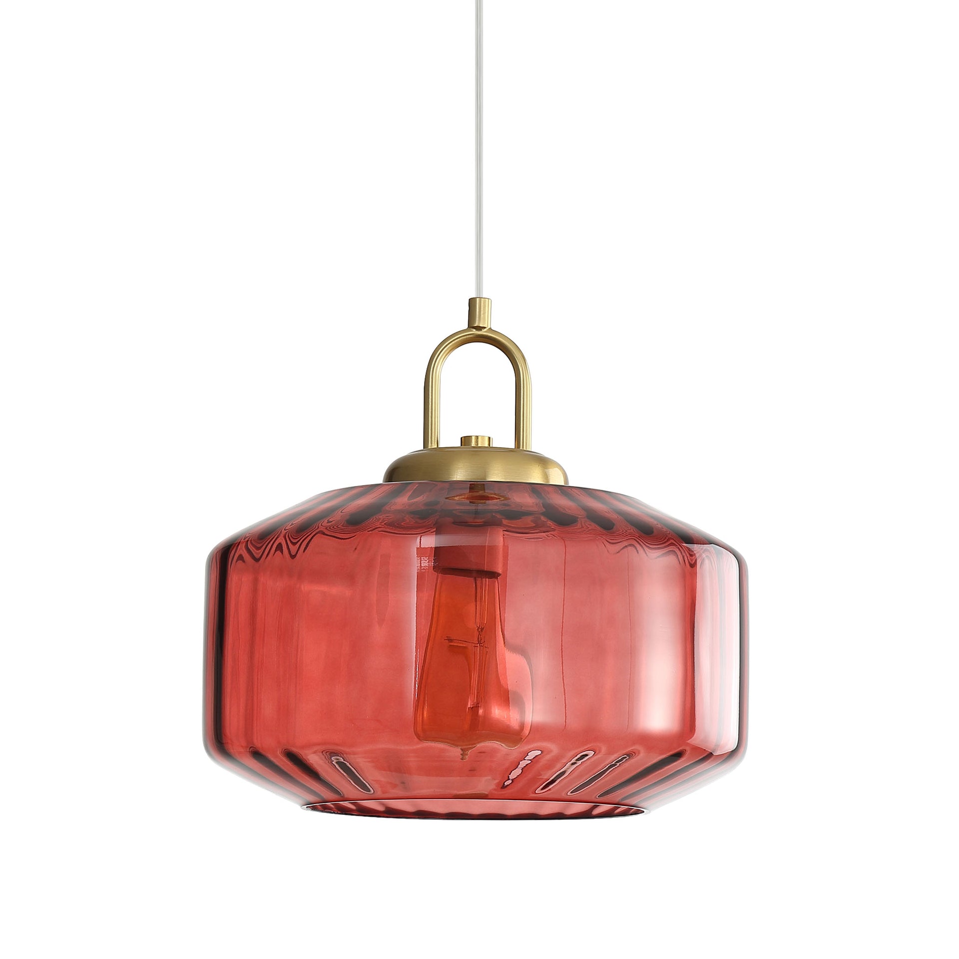 Oriel Lighting Clarise Rose Geometric Glass Pendant