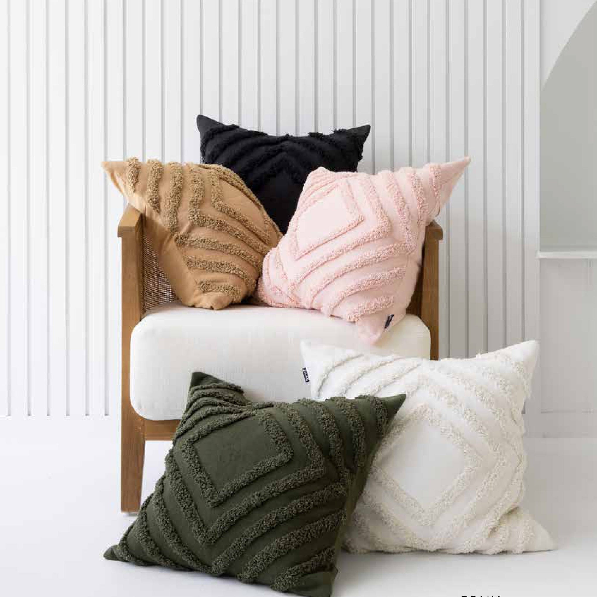 ZAAB | OSAKA 50X50 TUFTED SINGLE SIDED RECYCLED COTTON INDOOR CUSHION ZAAB