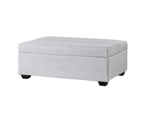 Ottoman Storage Sofa Bed 112cm Foldable Grey Artiss