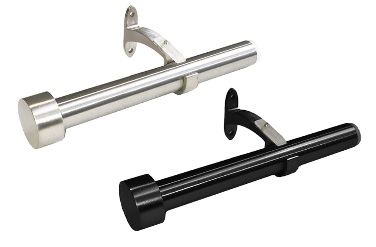 Filigree Owen Extendable Curtain Rod Set - Black