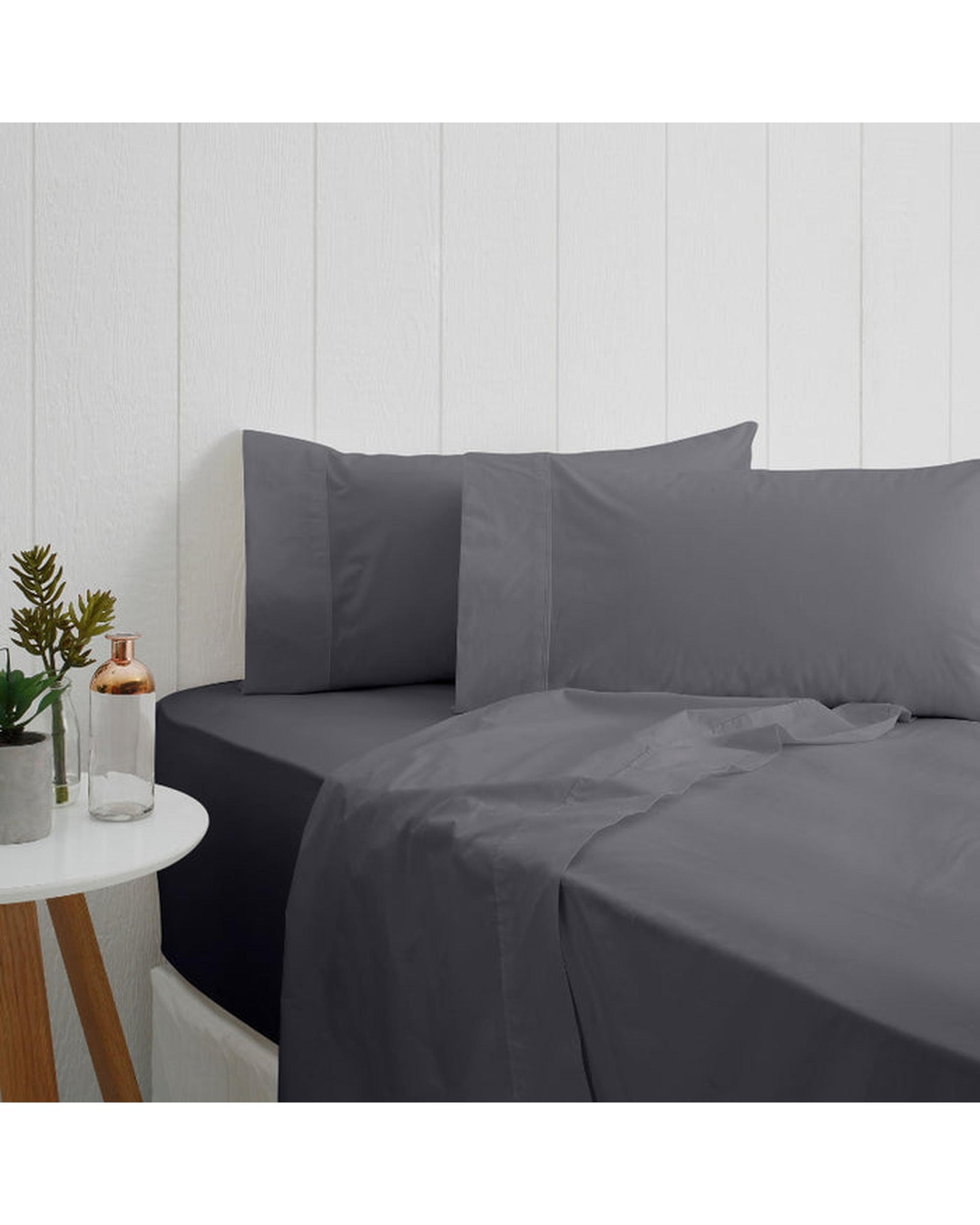 Odyysey Living Breathe 100% Cotton Sheet Sets - Charcoal Odyssey Living