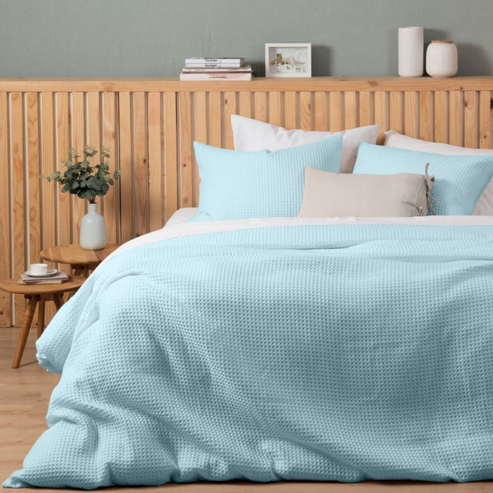 Odyssey Living Florida Keys Waffle Quilt Cover Set - Coast Blue Odyssey Living