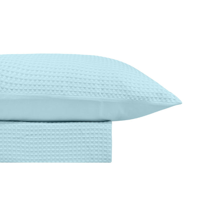 Odyssey Living Florida Keys Waffle Quilt Cover Set - Coast Blue Odyssey Living