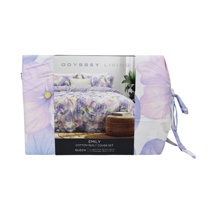Odyssey Living Emily Printed Cotton Quilt Cover Set Odyssey Living