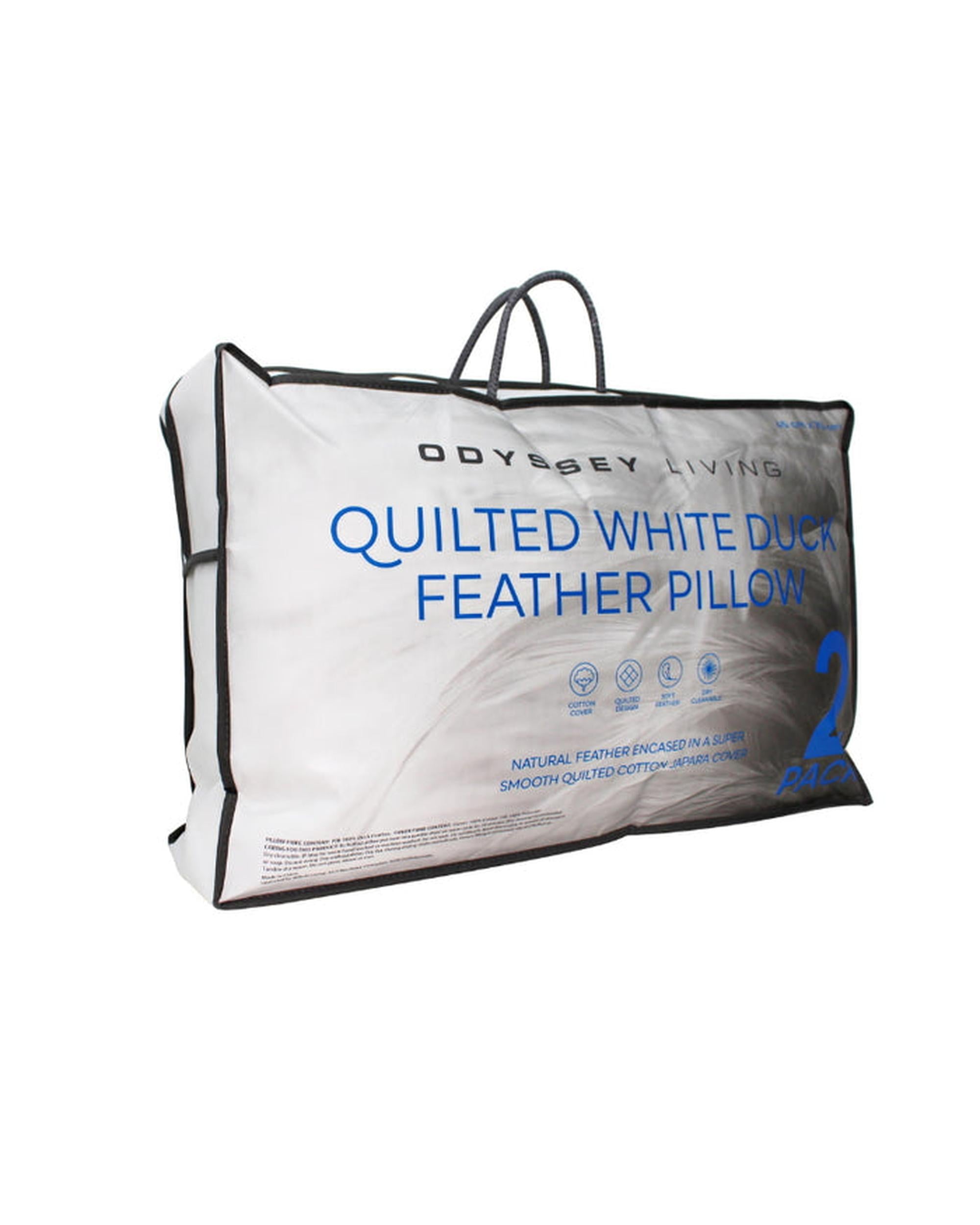 Odyysey Living 2 PACK White Duck Feather Pillow Odyssey Living