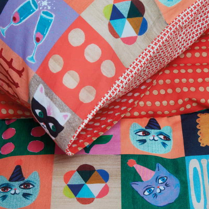 Bedding House Oilily Kids Cotton Quilt Cover Sets - Party Blocks Bedding House