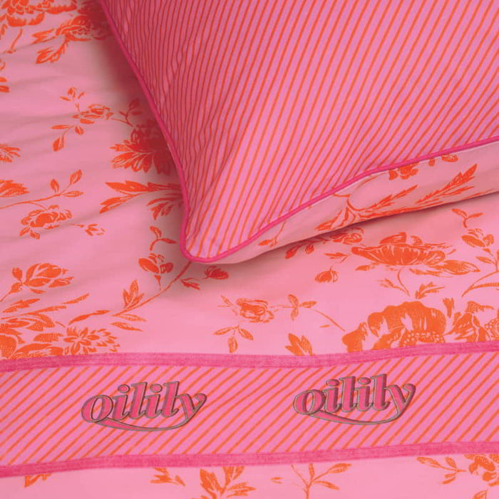 Bedding House Oilily Kids Cotton Quilt Cover Sets - Prom Flowers Pink Bedding House