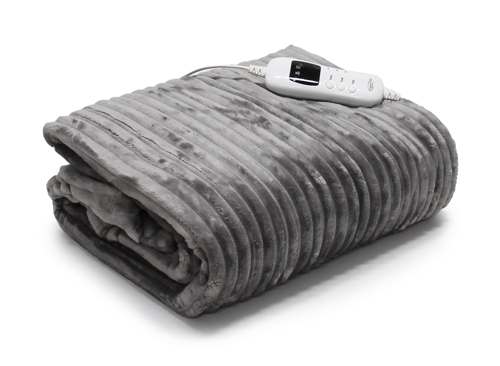 Onkaparinga Sherpa Plush Heated Grey Throw