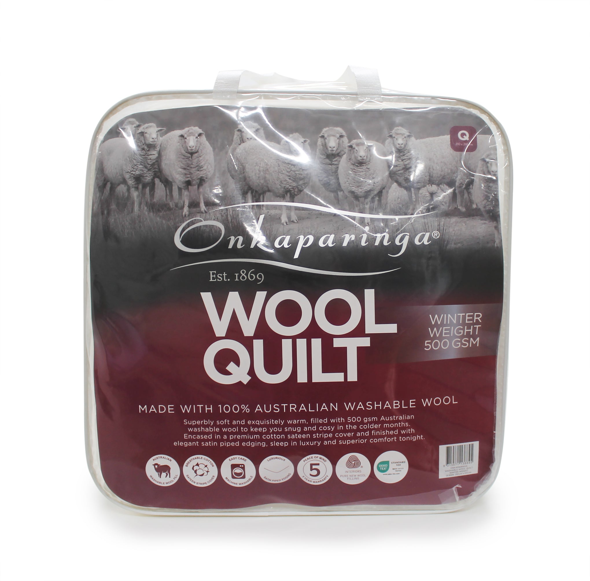 Onkaparinga Winter Weight Wool Quilt – 500gsm
