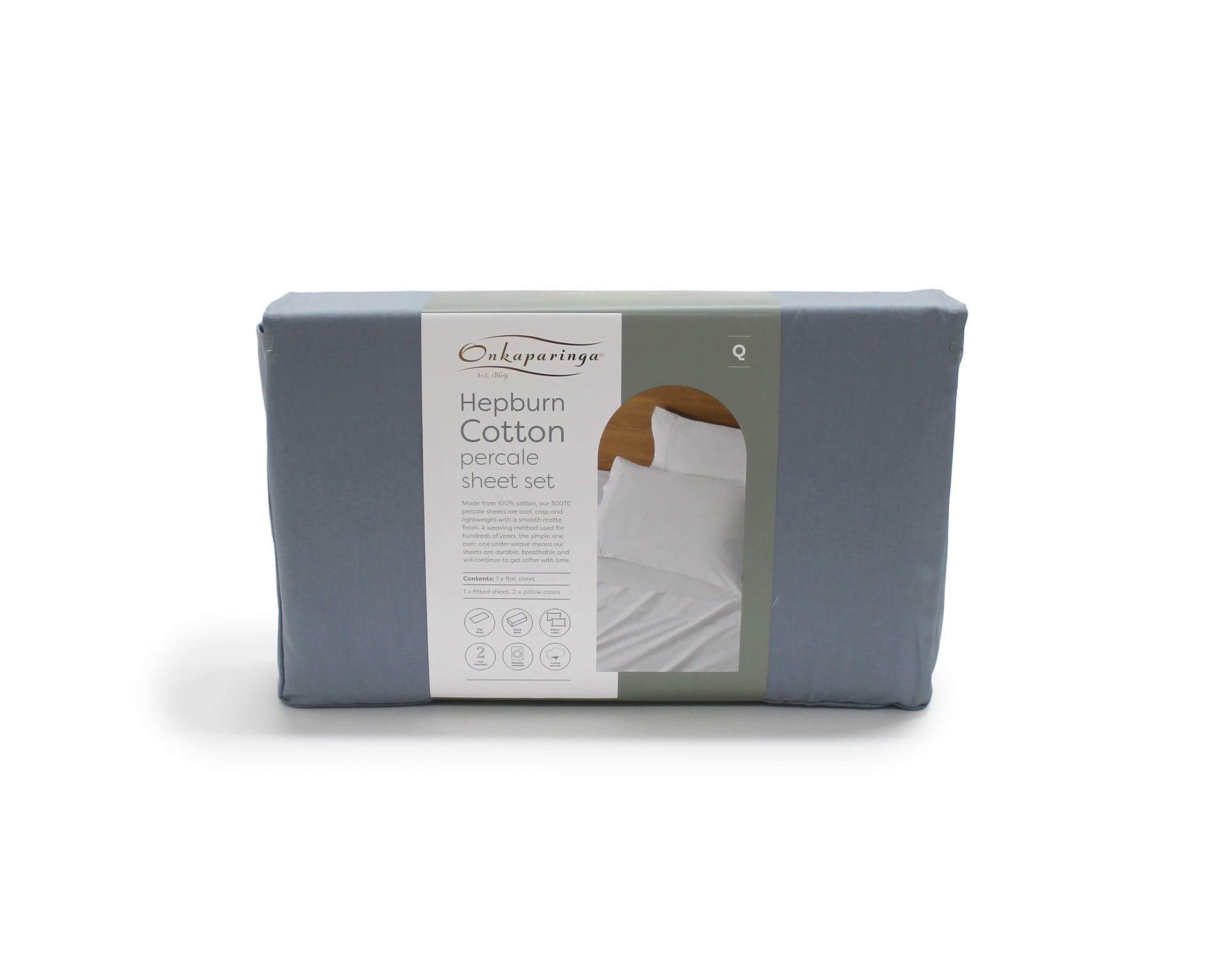 Onkaparinga Hepburn Cotton Percale 300TC Sheet Set