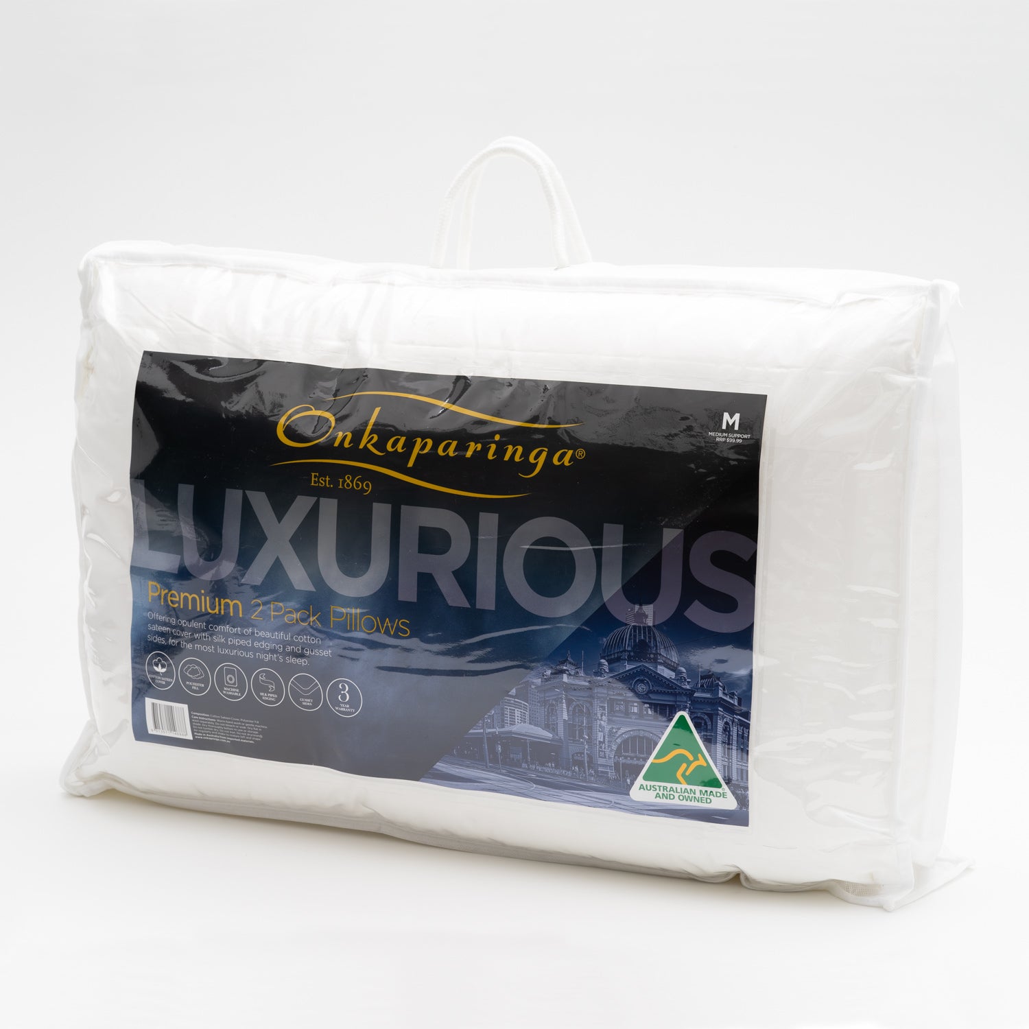 Onkaparinga Luxurious Premium Pillow 2 Pack