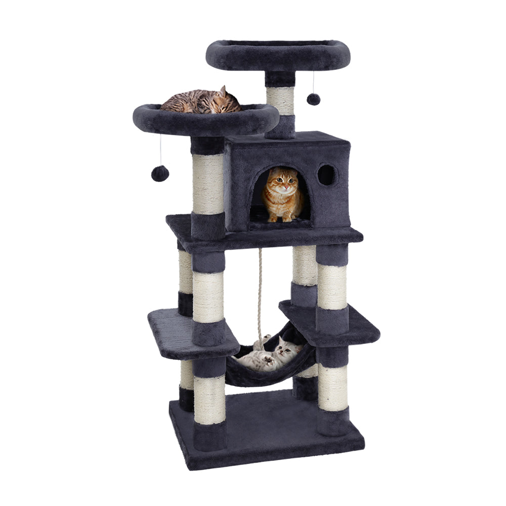 i.Pet Cat Tree 145cm Tower Scratching Post Scratcher Wood Condo House Large Bed Big Bedding Australia