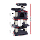 i.Pet Cat Tree 145cm Tower Scratching Post Scratcher Wood Condo House Large Bed Big Bedding Australia