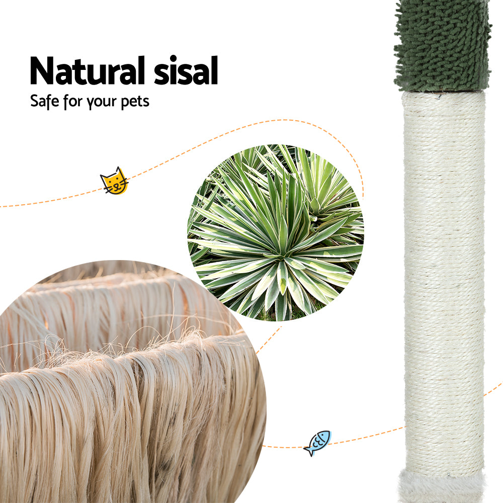 i.Pet Cat Tree 78cm Scratching Post Tower Scratcher Wood Condo House Bed Toys Green Big Bedding Australia