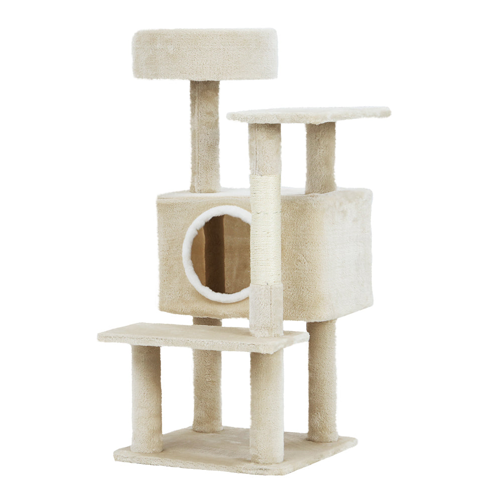 i.Pet Cat Tree 90cm Scratching Post Tower Scratcher Wood Condo House Bed Trees Big Bedding Australia