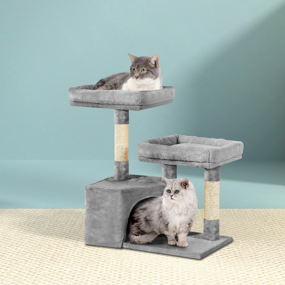 i.Pet Cat Tree 69cm Scratching Post Tower Scratcher Wood Condo House Bed Trees Big Bedding Australia