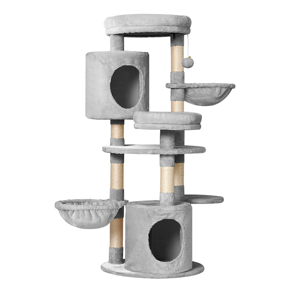 i.Pet Cat Tree 123cm Tower Scratching Post Scratcher Wood Condo House Bed Toys Big Bedding Australia