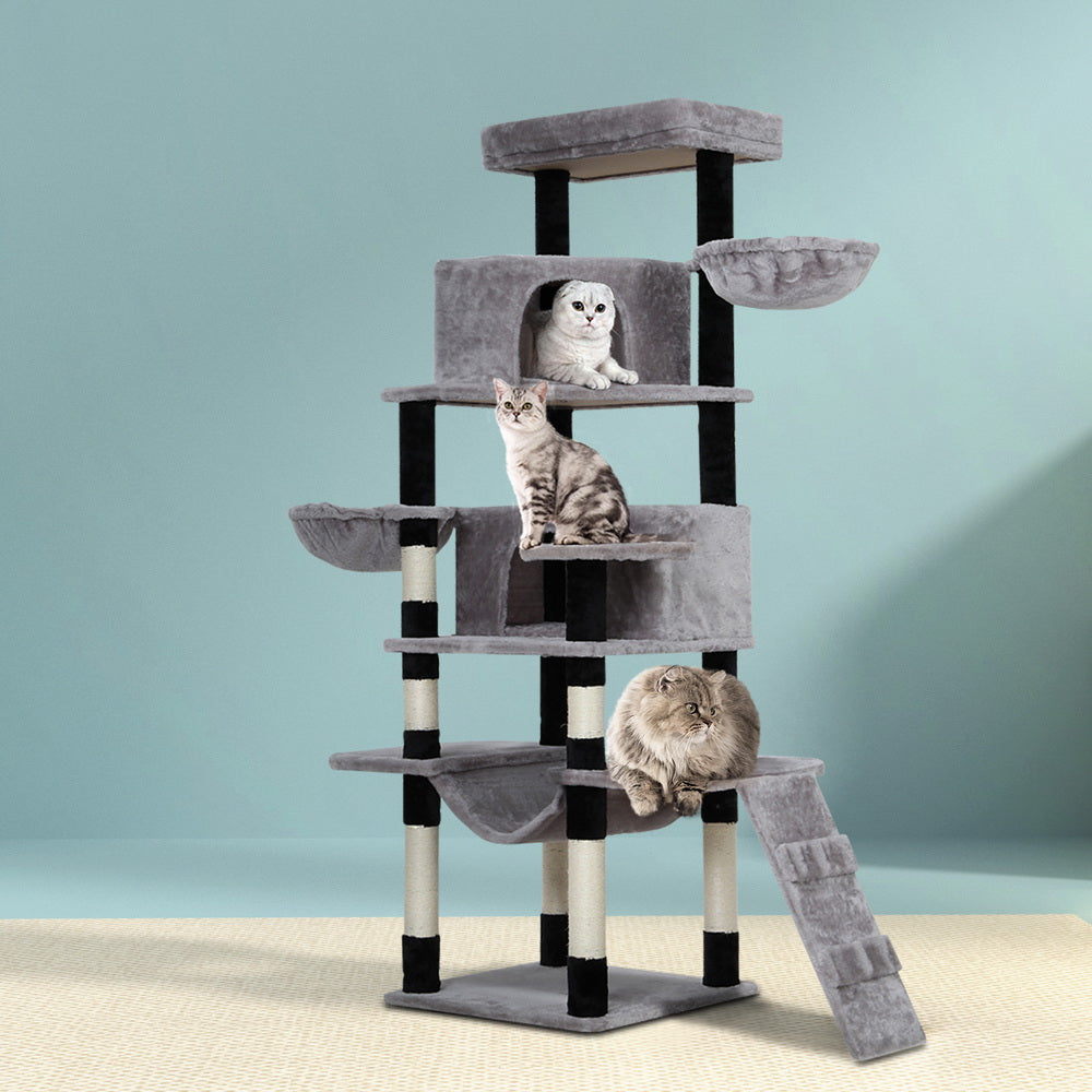 i.Pet Cat Tree 161cm Tower Scratching Post Scratcher Wood Condo House Play Bed Big Bedding Australia