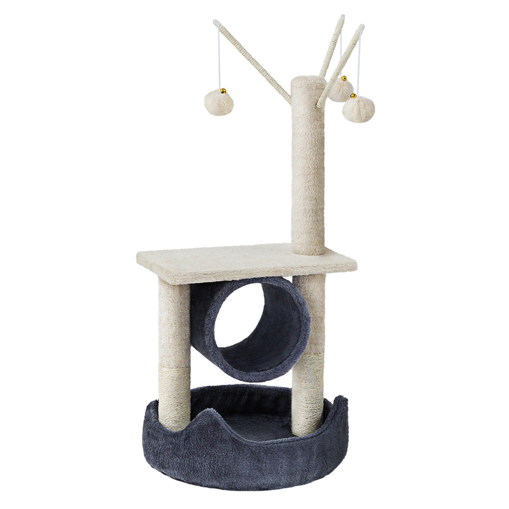 i.Pet Cat Tree 76cm Scratching Post Tower Scratcher Condo House Hanging toys Big Bedding Australia