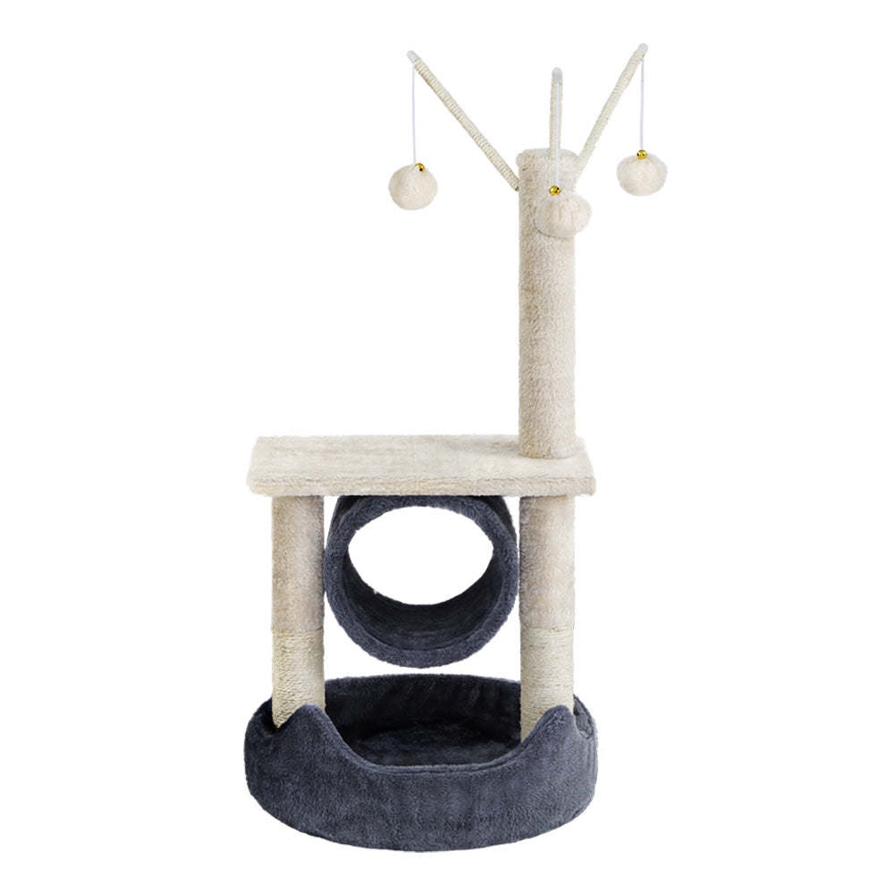 i.Pet Cat Tree 76cm Scratching Post Tower Scratcher Condo House Hanging toys Big Bedding Australia