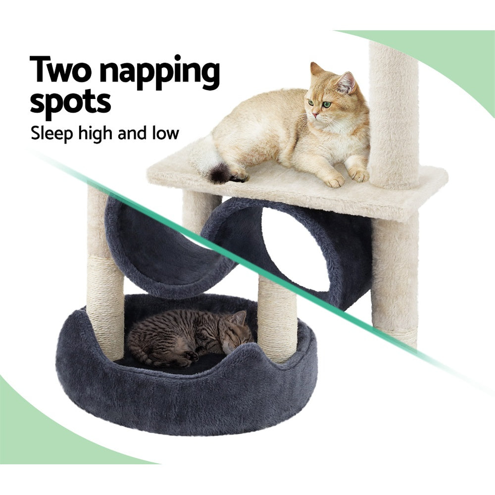 i.Pet Cat Tree 76cm Scratching Post Tower Scratcher Condo House Hanging toys Big Bedding Australia