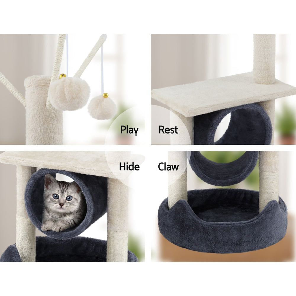 i.Pet Cat Tree 76cm Scratching Post Tower Scratcher Condo House Hanging toys Big Bedding Australia