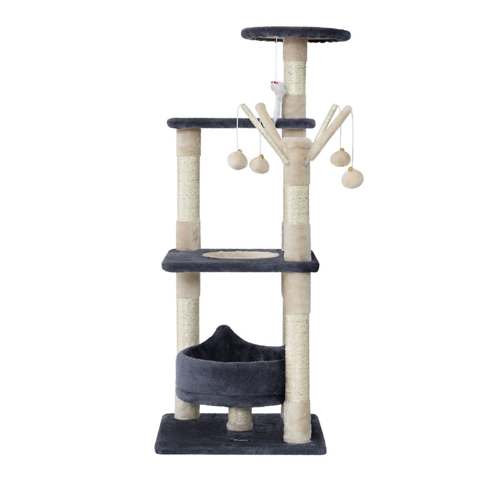 i.Pet Cat Tree 110cm Tower Scratching Post Scratcher Wood Condo House Bed Toys Big Bedding Australia