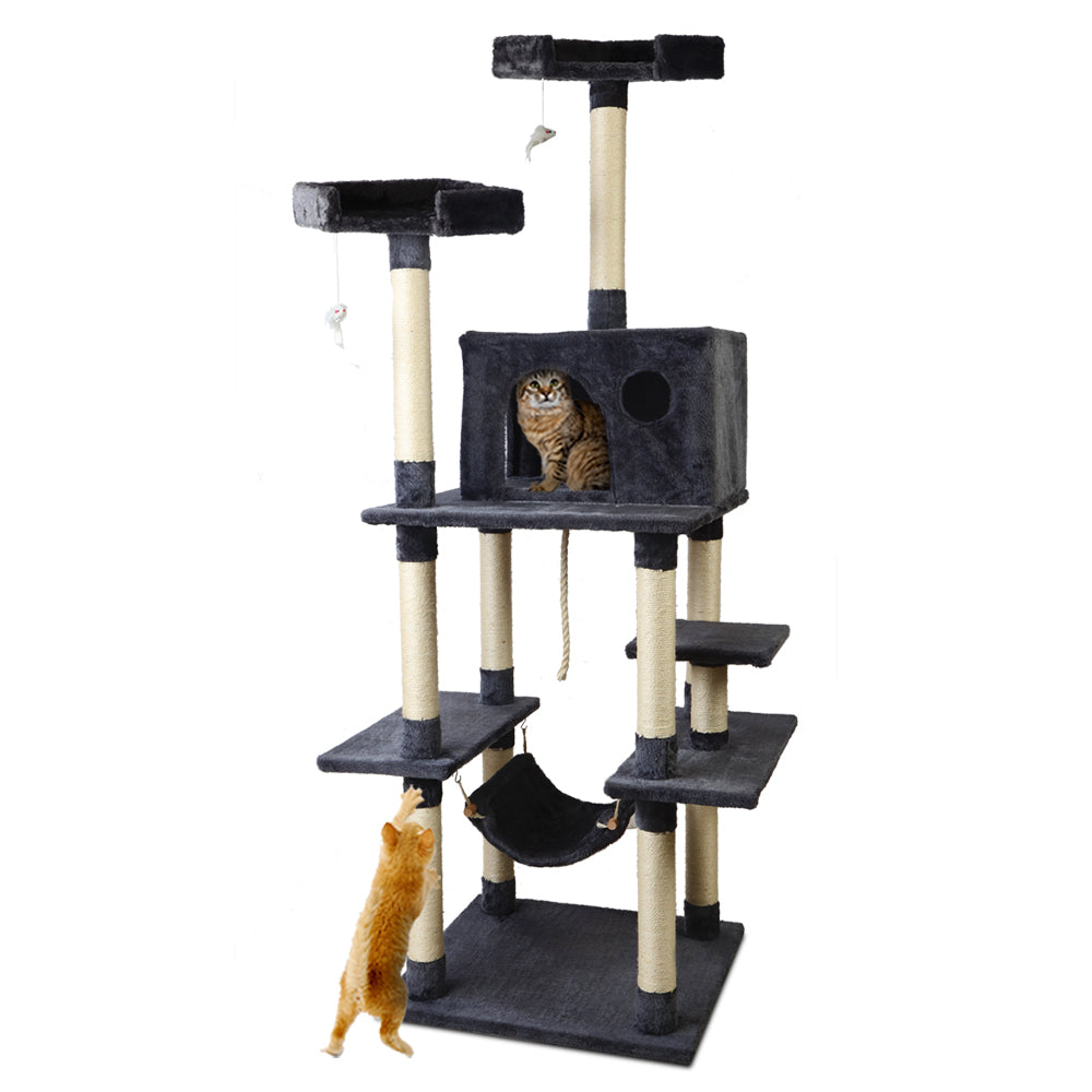 i.Pet Cat Tree 184cm Tower Scratching Post Scratcher Wood Trees Condo Bed House Big Bedding Australia