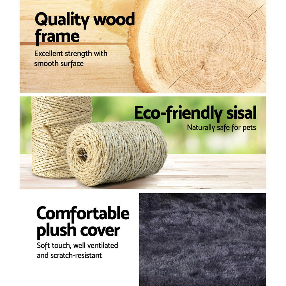 i.Pet Cat Tree 184cm Tower Scratching Post Scratcher Wood Trees Condo Bed House Big Bedding Australia