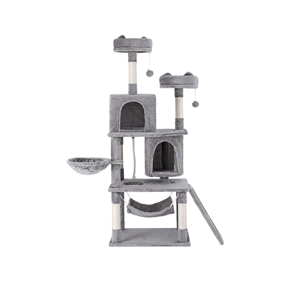 i.Pet Cat Tree Tower Scratching Post Scratcher 161cm Condo House Trees Grey Big Bedding Australia