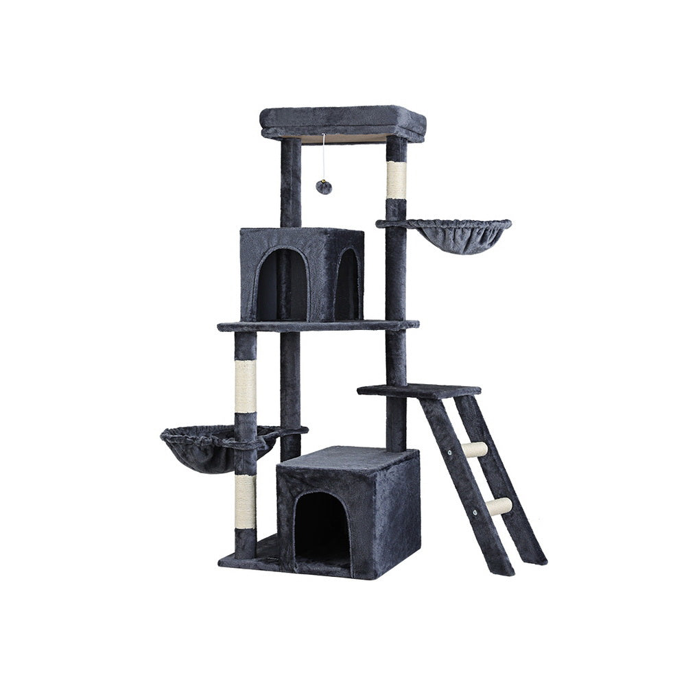 i.Pet Cat Tree Tower Scratching Post Scratcher 138cm Trees Condo House Grey Big Bedding Australia
