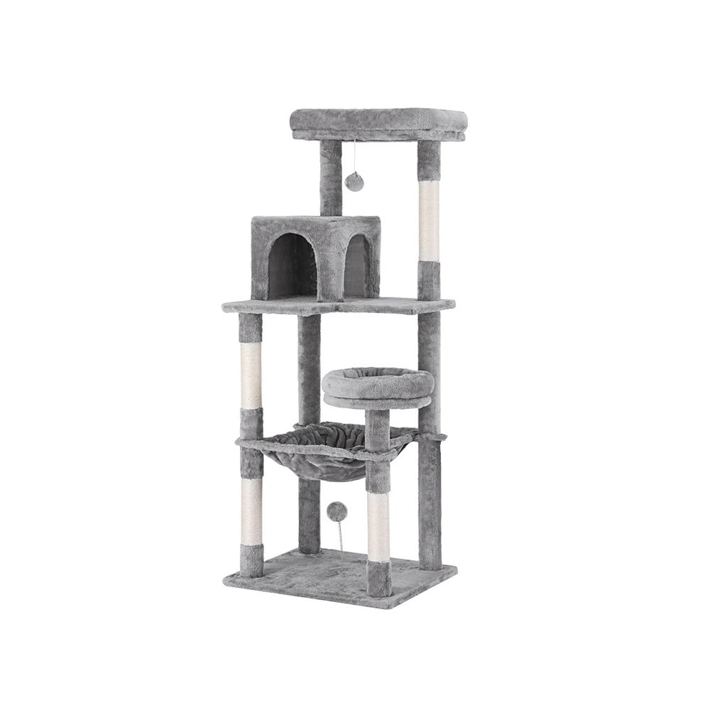 i.Pet Cat Tree Tower Scratching Post Scratcher 143cm Condo House Trees Grey Big Bedding Australia
