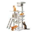 i.Pet Cat Tree 141cm Tower Scratching Post Scratcher Condo Wood House Bed Beige Big Bedding Australia