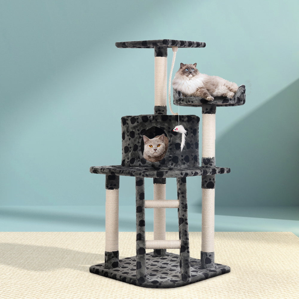 i.Pet Cat Tree 120cm Tower Scratching Post Scratcher Trees Bed Wood Condo Toys Bed Big Bedding Australia