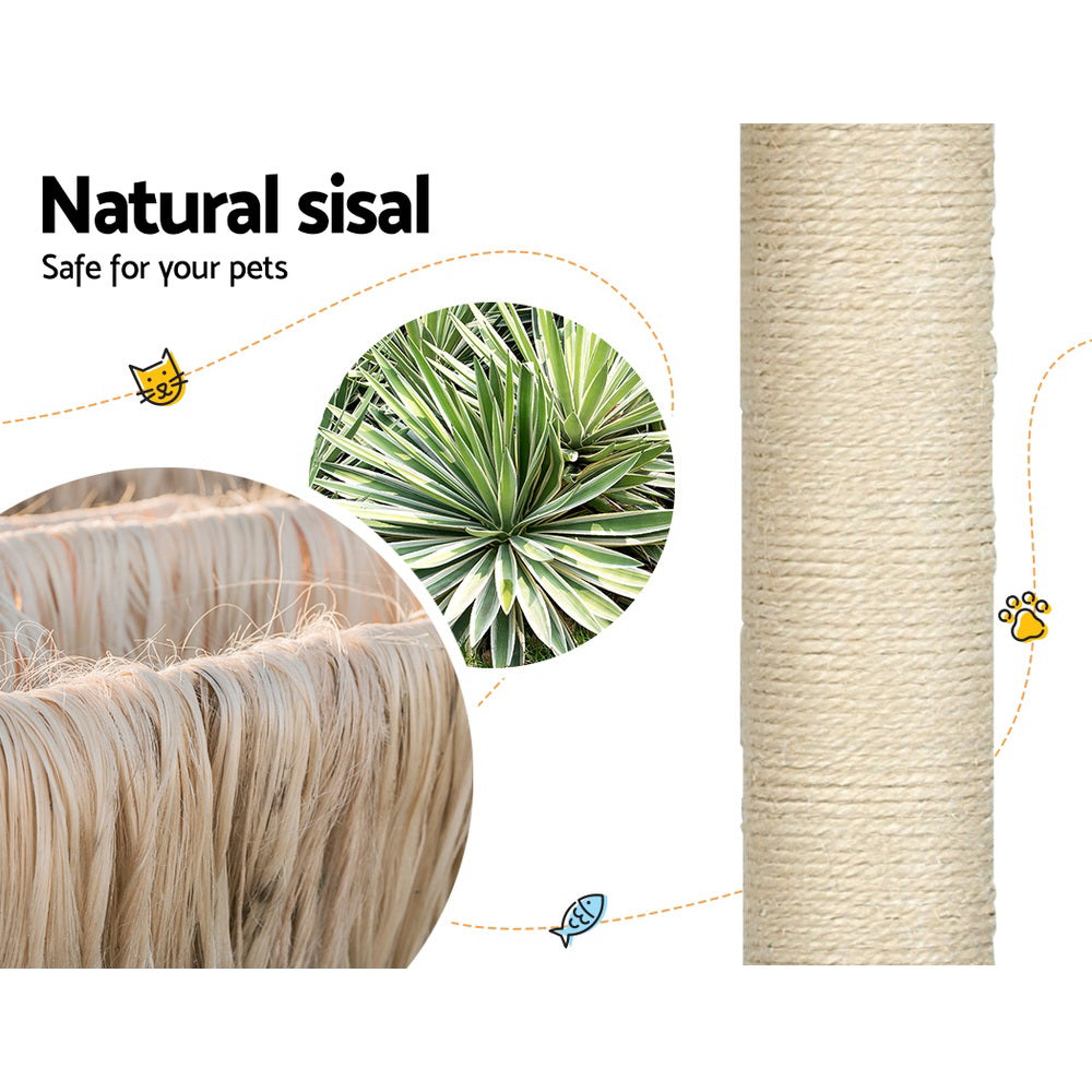 i.Pet Cat Tree 178cm Tower Scratching Post Scratcher Wood Bed Condo House Wooden Ladder Big Bedding Australia