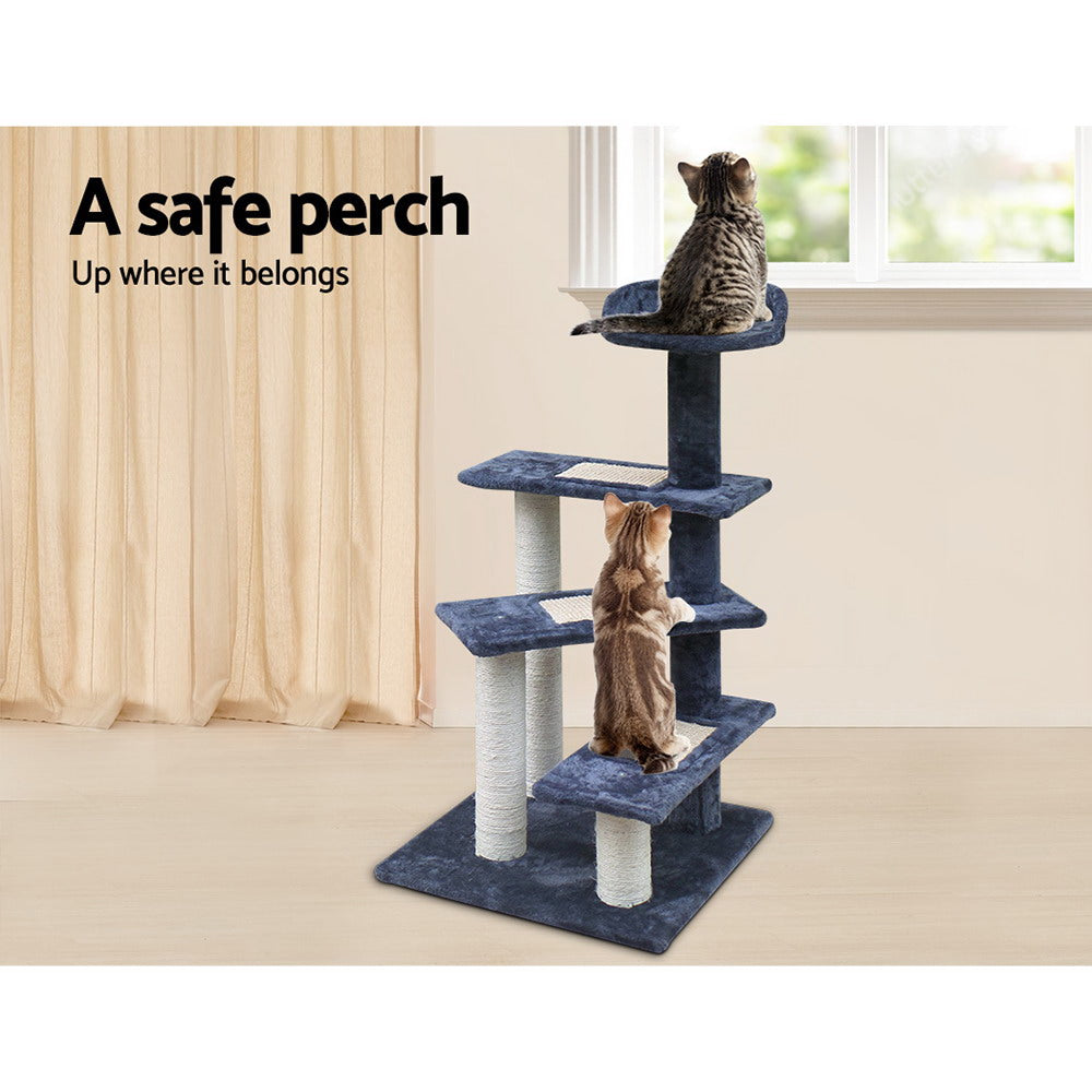i.Pet Cat Tree 100cm Scratching Post Scratcher Tower Wood Condo House Trees Bed Big Bedding Australia