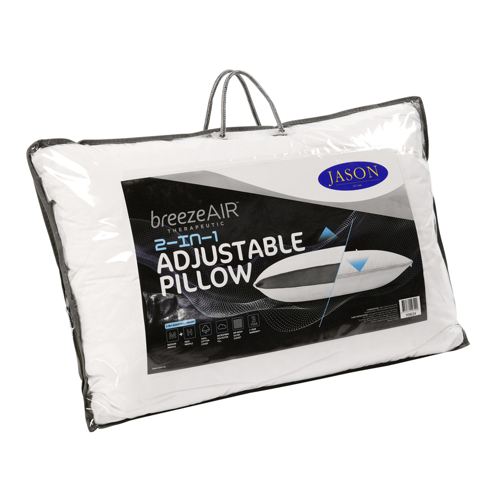 Jason Bedding BreezeAir 2-in-1 Adjustable Pillow