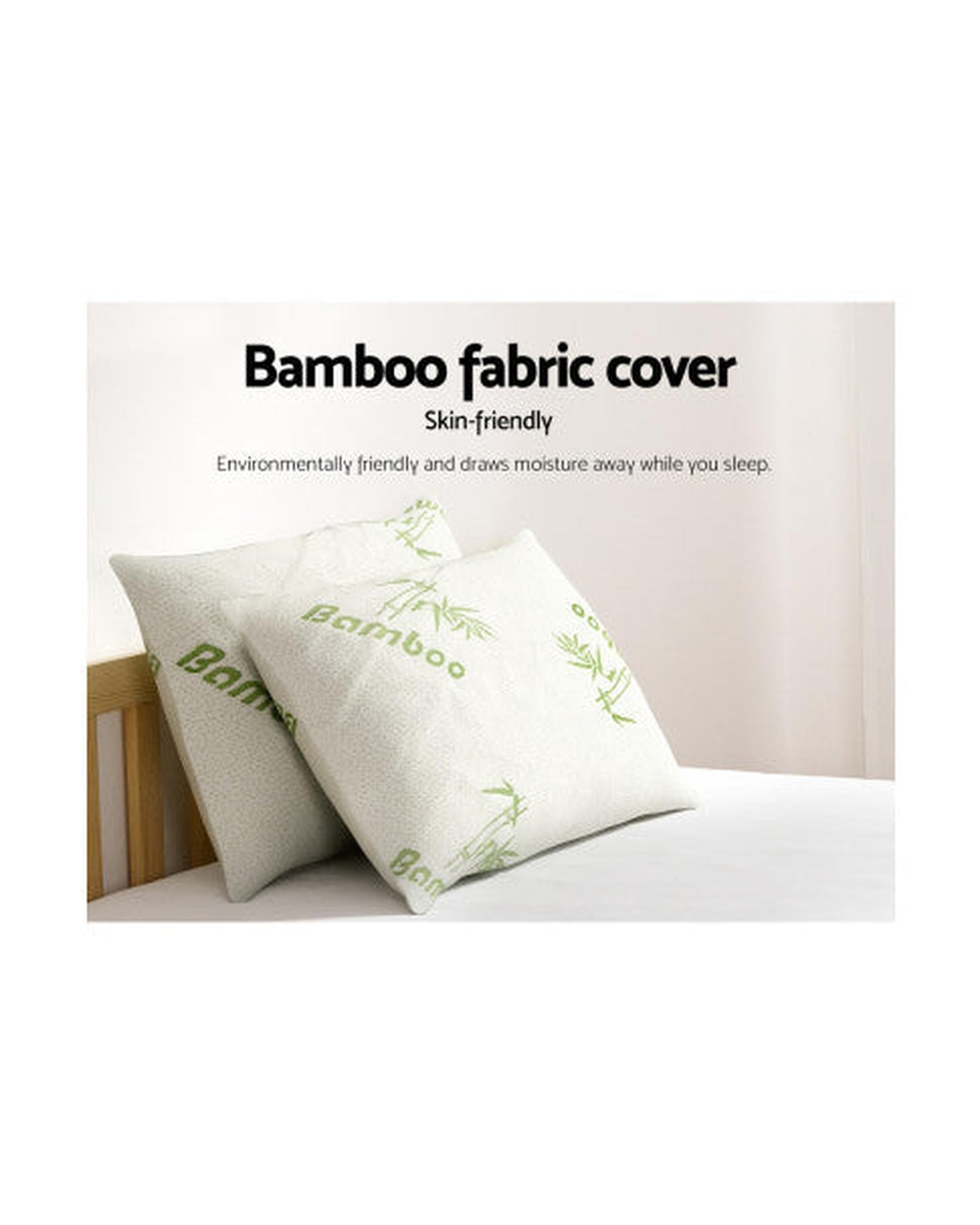 Bedding 4 Pack Bamboo Pillow Family Hotel Giselle