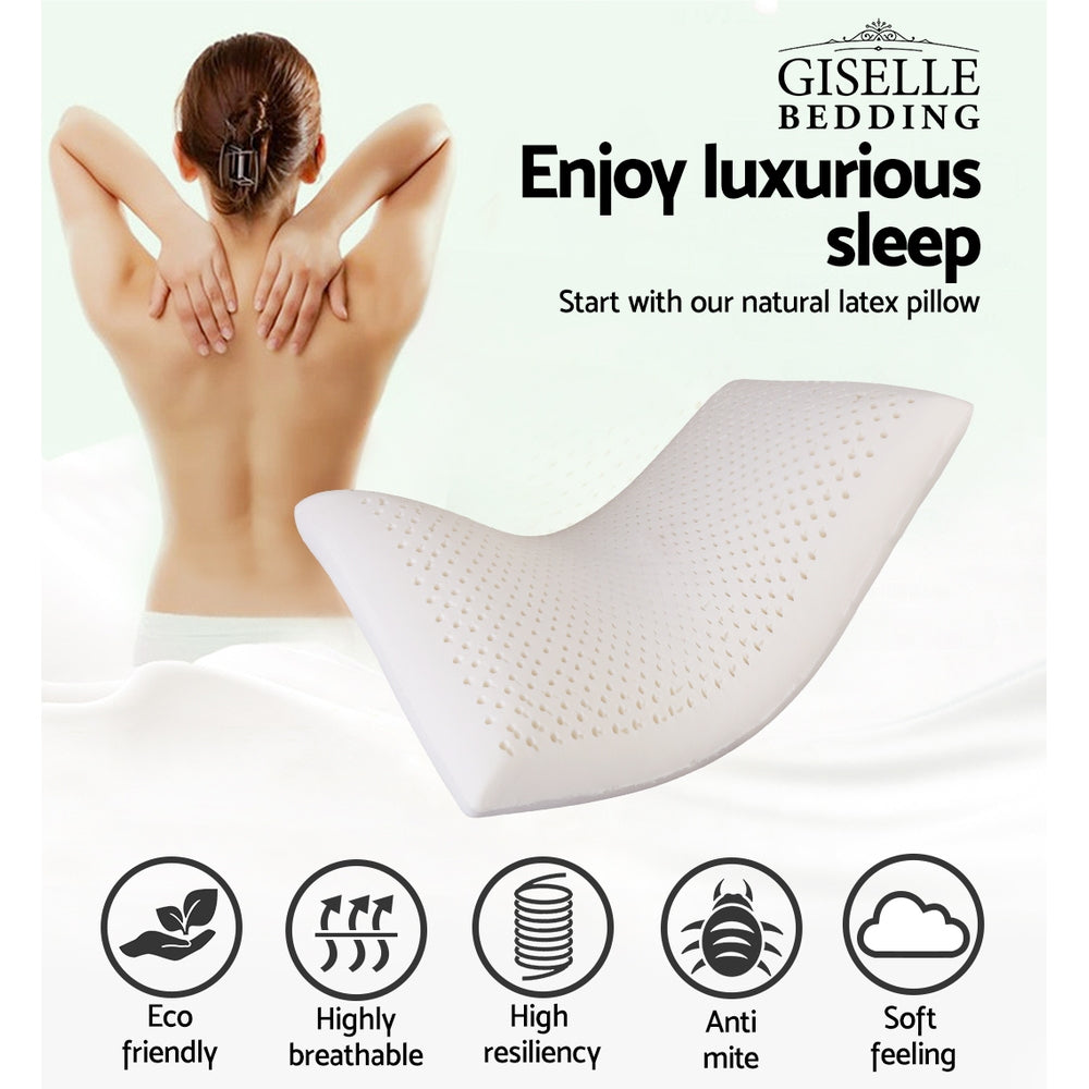 Set of Two Natural Latex Pillow