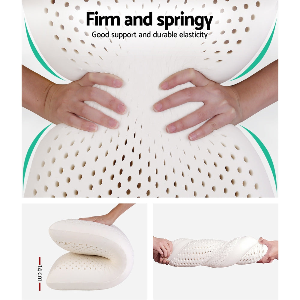 Set of Two Natural Latex Pillow