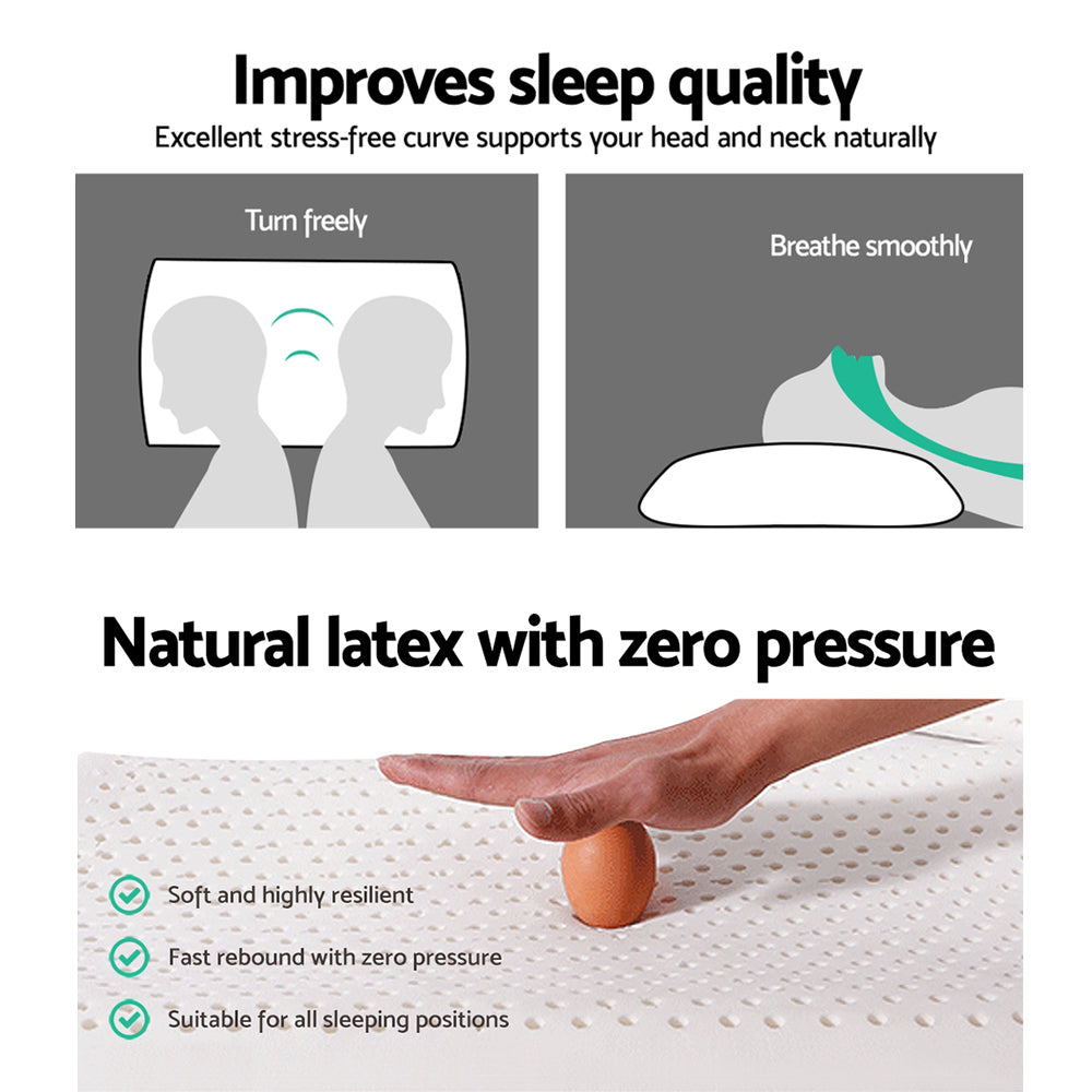 Set of Two Natural Latex Pillow