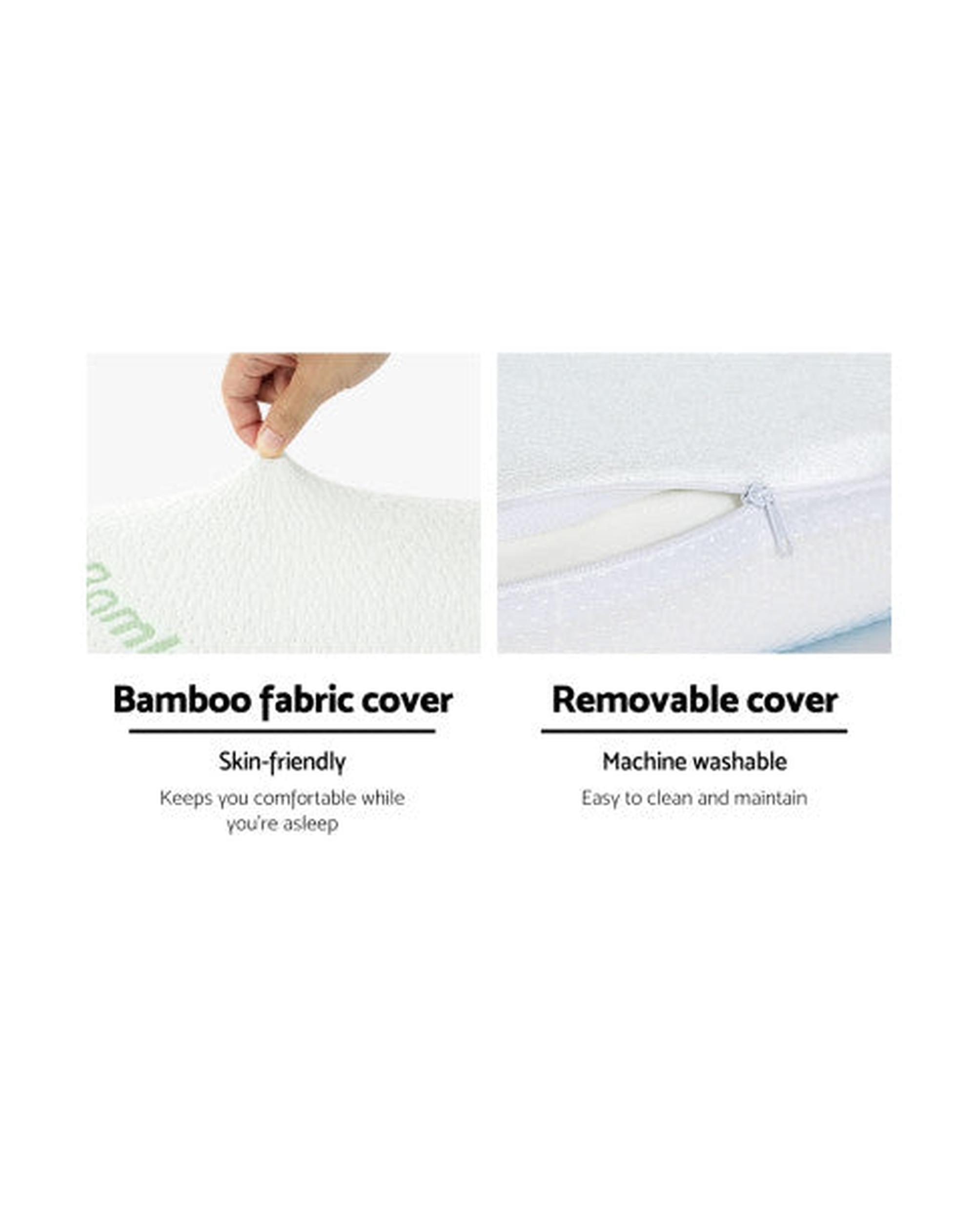 Bedding Memory Foam Contour Pillow Cool Gel Bamboo Cover Giselle