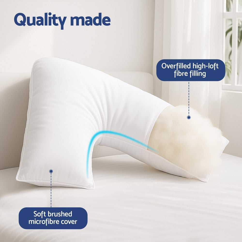 Giselle Pillows/Cushions V Shape Pillow Boomerang Nursing Body Cushion