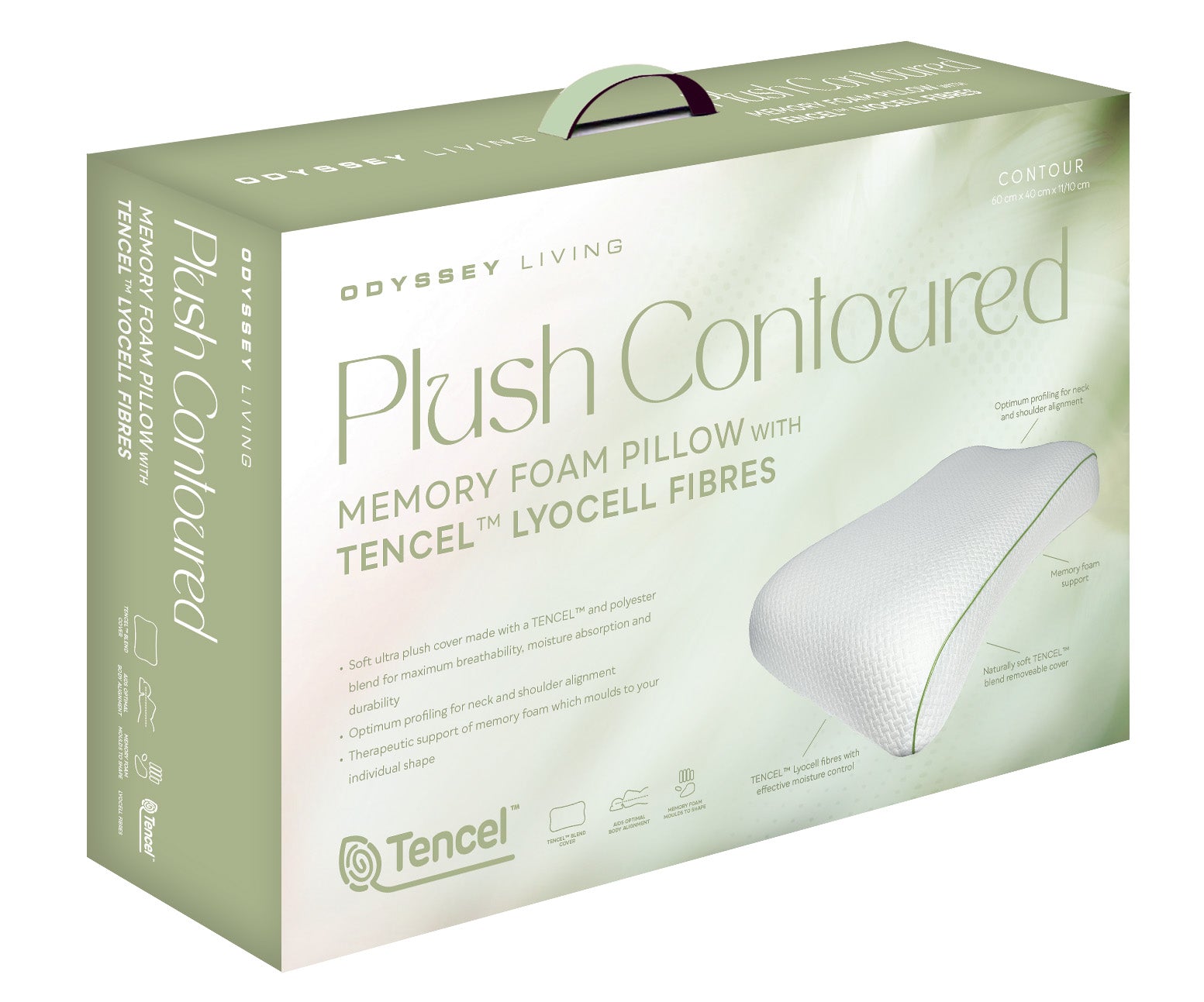 Odyssey Living | Tencel Plush Memory Foam Pillow