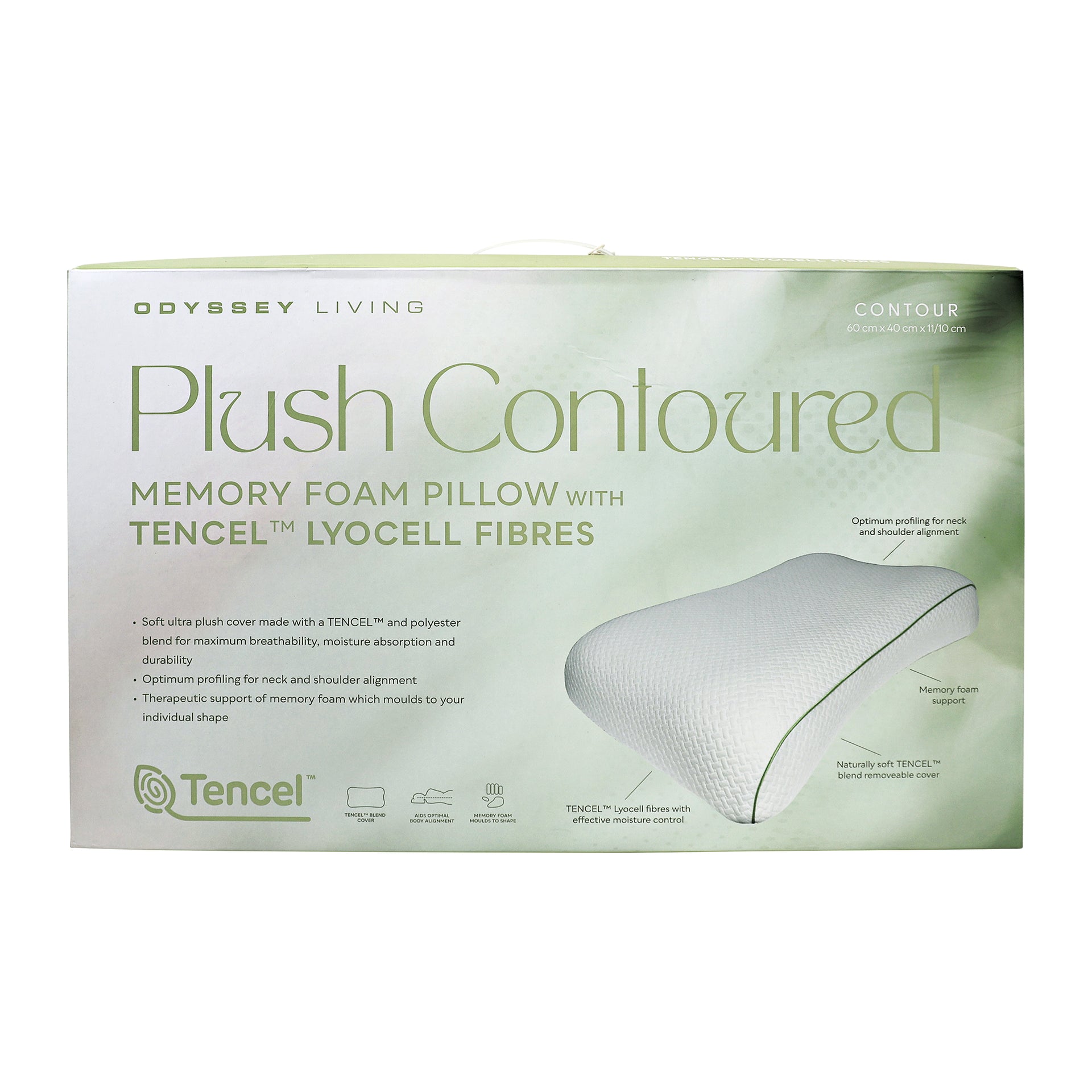 Odyssey Living | Tencel Plush Memory Foam Pillow