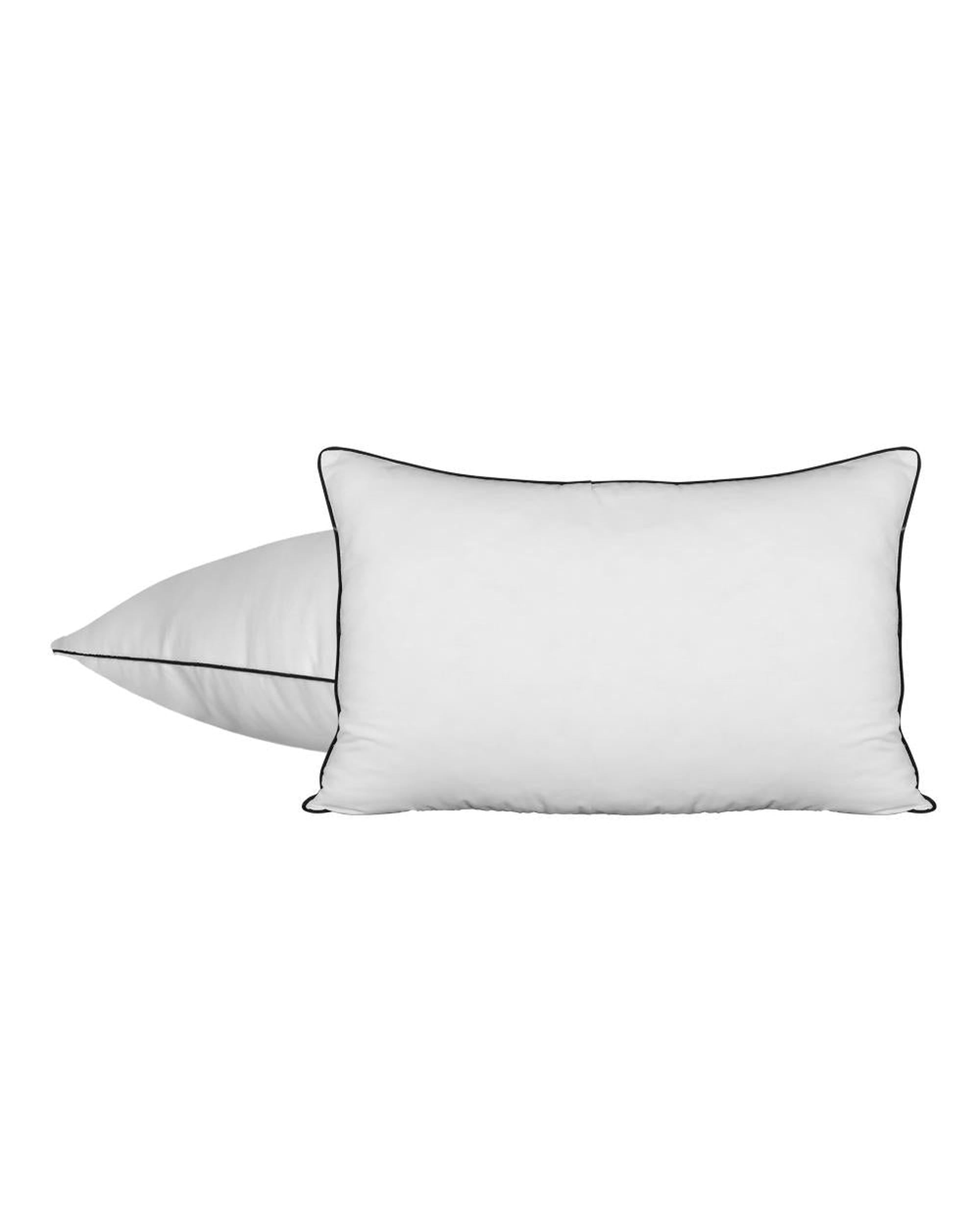 Bedra 75 x 50cm Pillow with Duck Feather Standard Pillow Cotton Cover Twin Pack Bedra