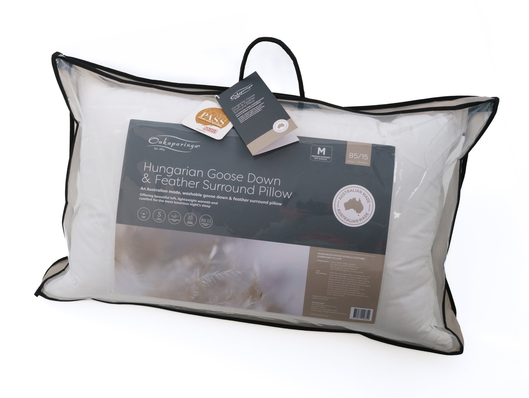 Onkaparinga 50/50 Hungarian Goose Feather & Down Surround Pillow