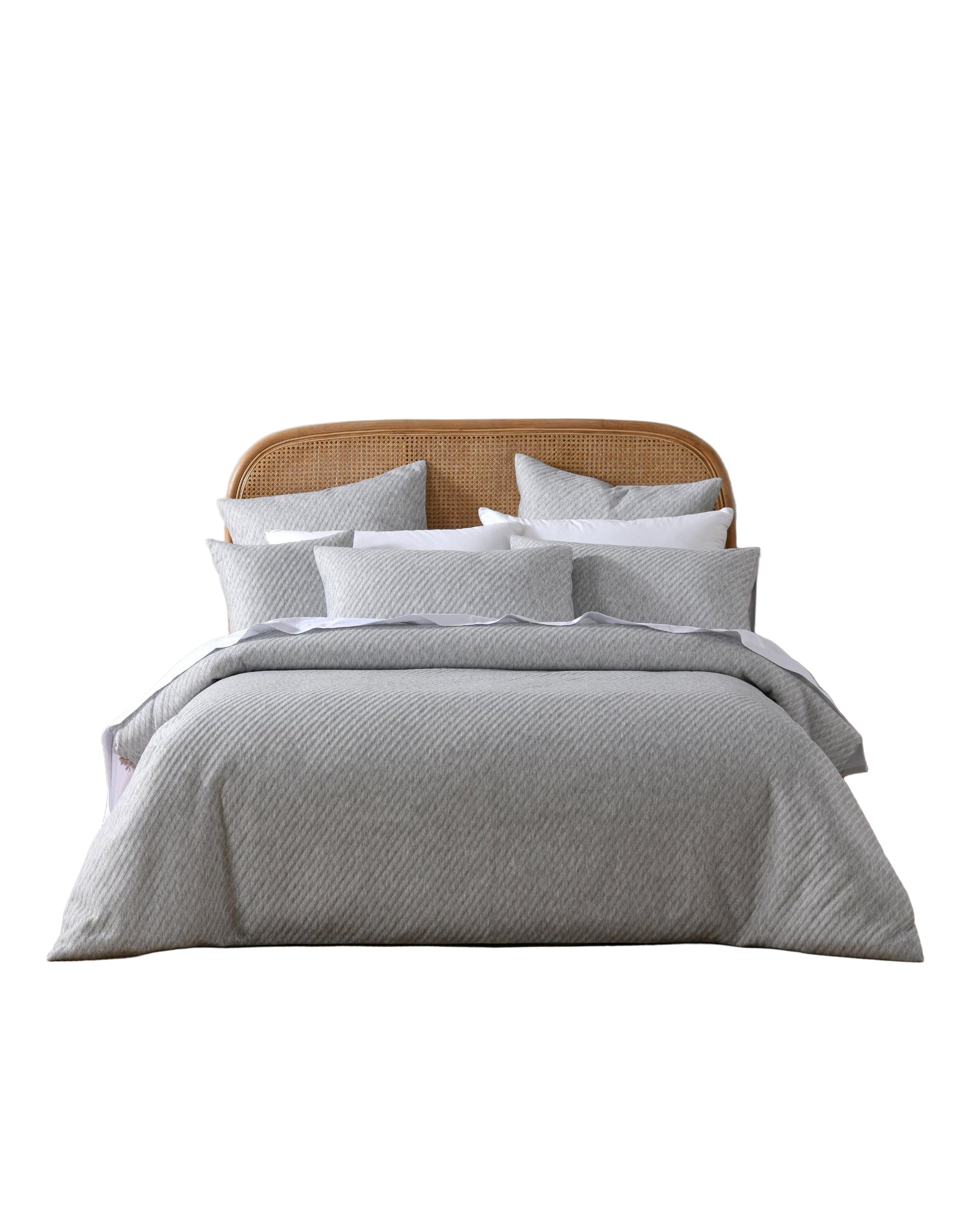 Bianca Bedding Pesaro Grey Marle Polyester/Cotton Quilt Cover Set Bianca Bedding