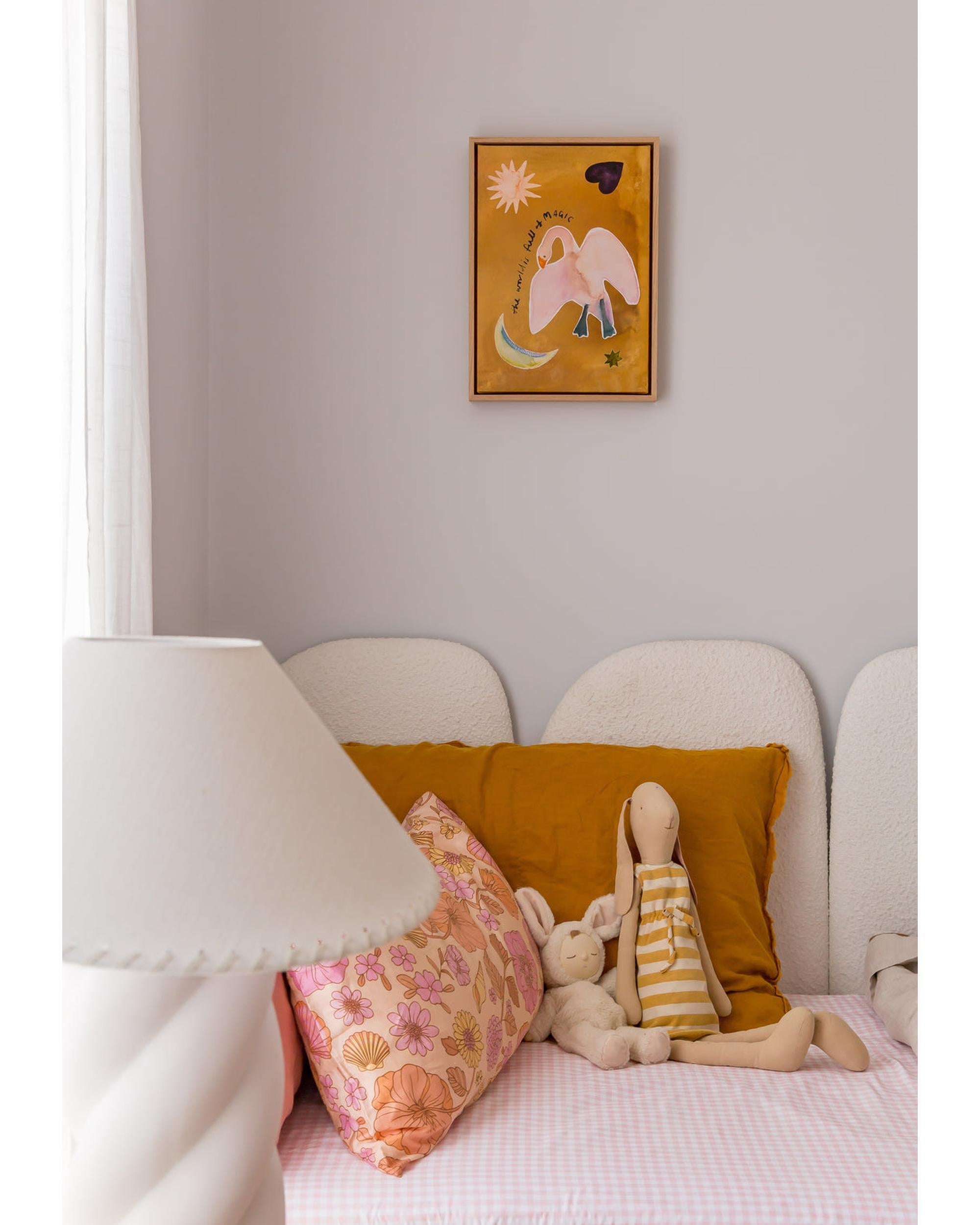 The Midnight Gang Blush Gingham Waterproof Fitted Sheet The Midnight Gang