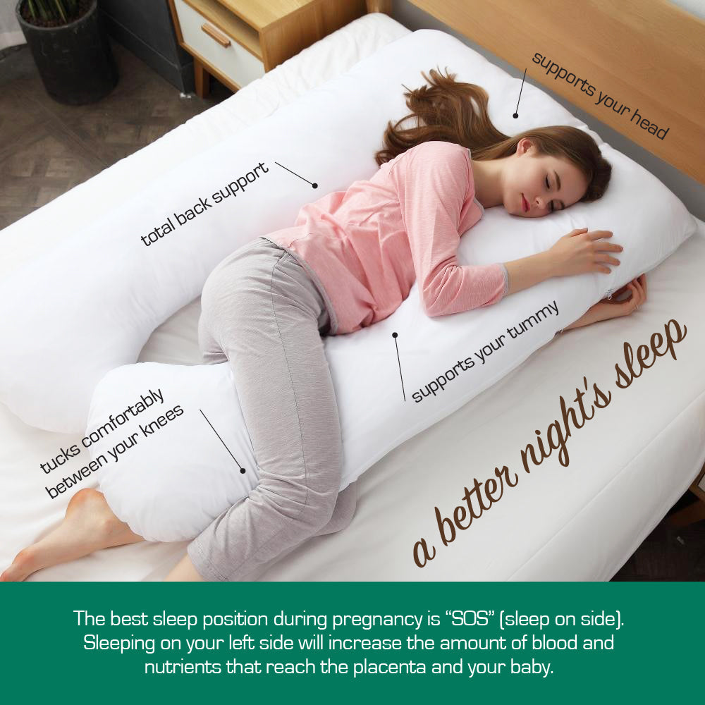 Woolcomfort Australian Made Pregnancy Maternity Pillow (Pillowcase Included)